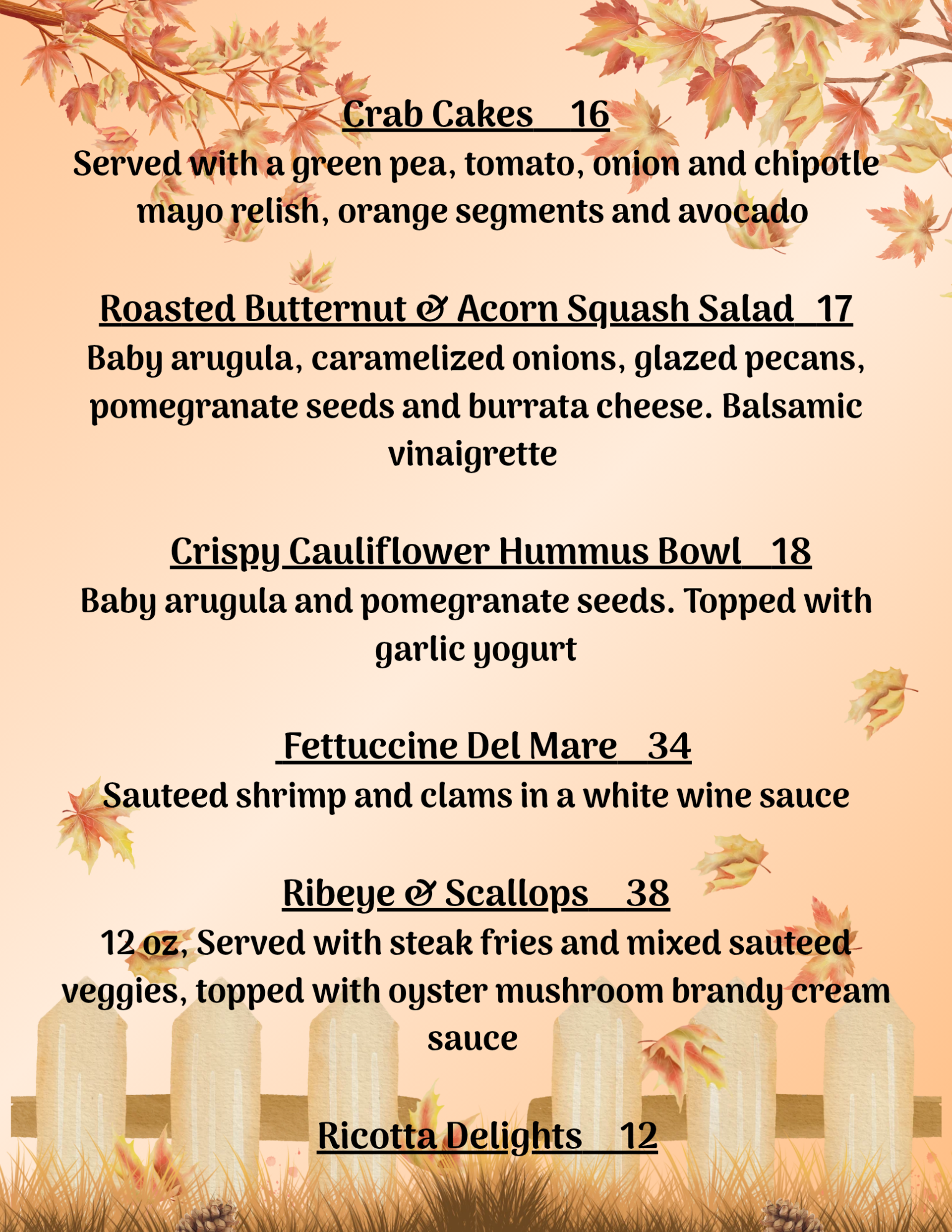 Chef Rob's Weekly Specials