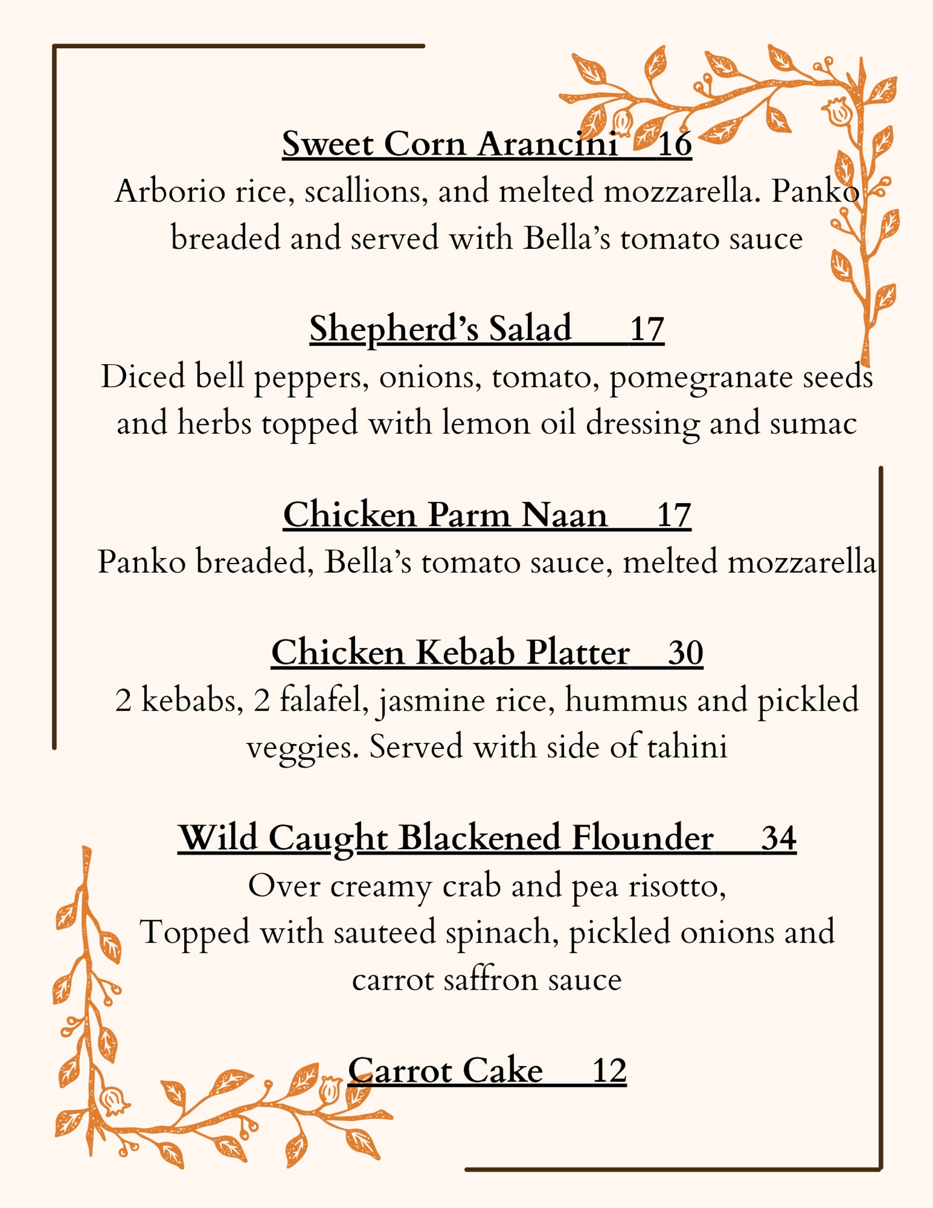 Chef Rob's Weekly Specials