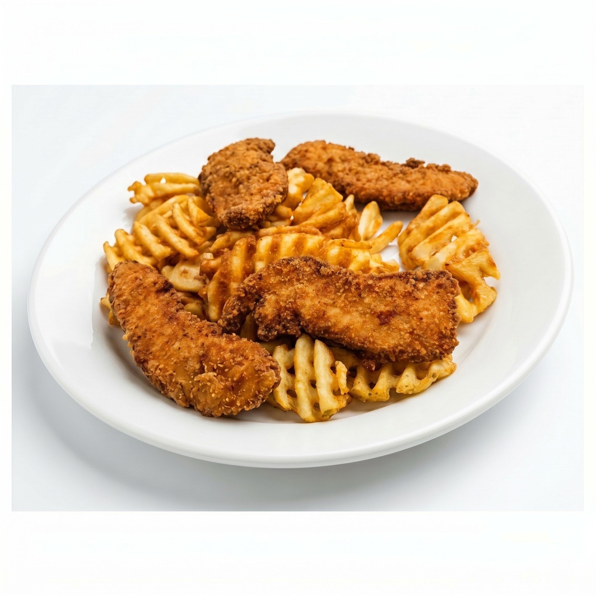 Kids Homemade Chicken Tenders and Fries.